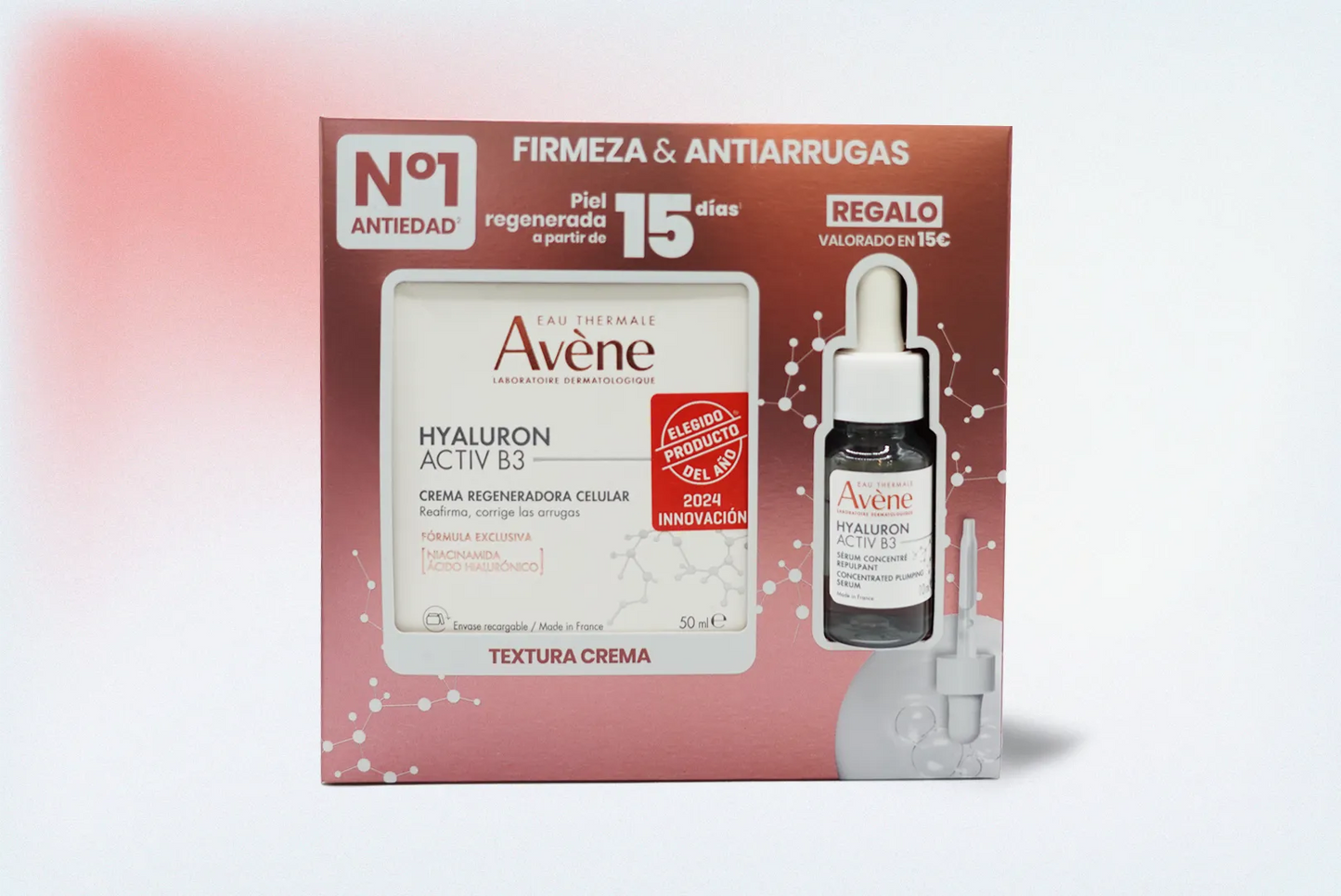 AVÈNE HYALURON ACTIV B3 COFRE ANTIARRUGAS CON CREMA 50ML + SÉRUM 10ML