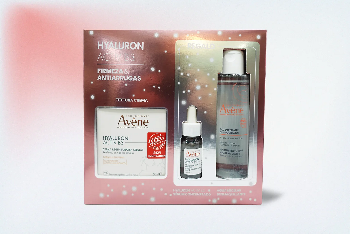 AVÈNE HYALURON ACTIV B3 COFRE ANTIARRUGAS TEXTURA CREMA CON CREMA 50ML + SÉRUM 10ML + AGUA MICELAR 100ML