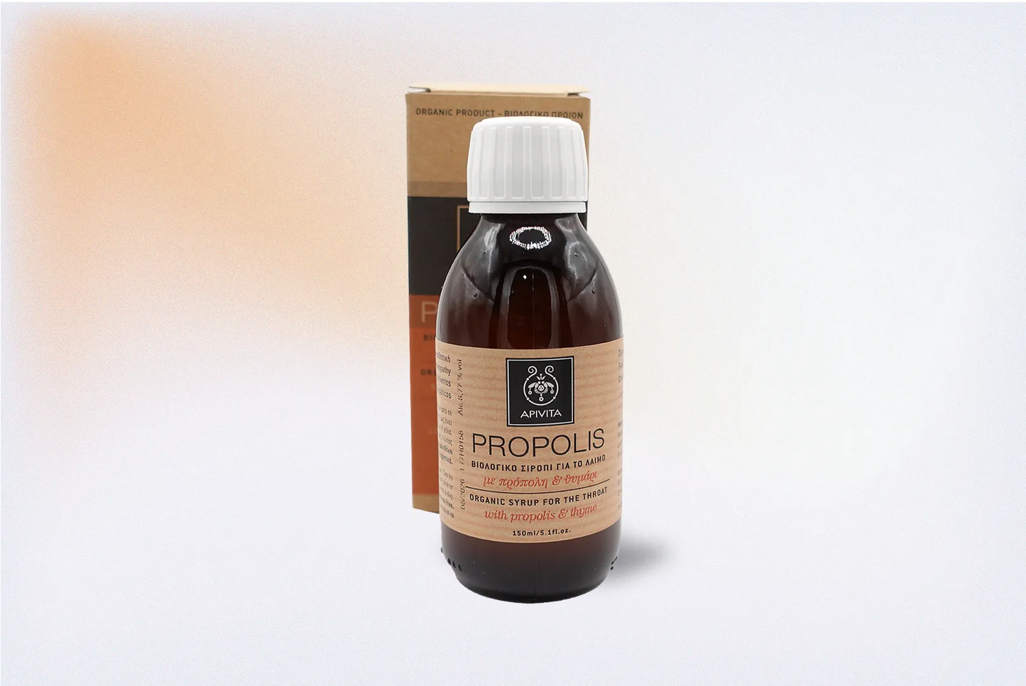 APIVITA PROPOLIS JARABE BIOLÓGICO PARA LA GARGANTA CON PRÓPOLIS Y TOMILLO – 150 ML