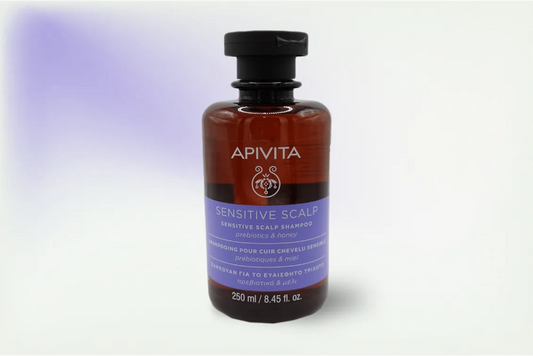 APIVITA SENSITIVE SCALP CHAMPÚ CUERO CABELLUDO SENSIBLE CON PREBIÓTICOS Y MIEL – 250 ML