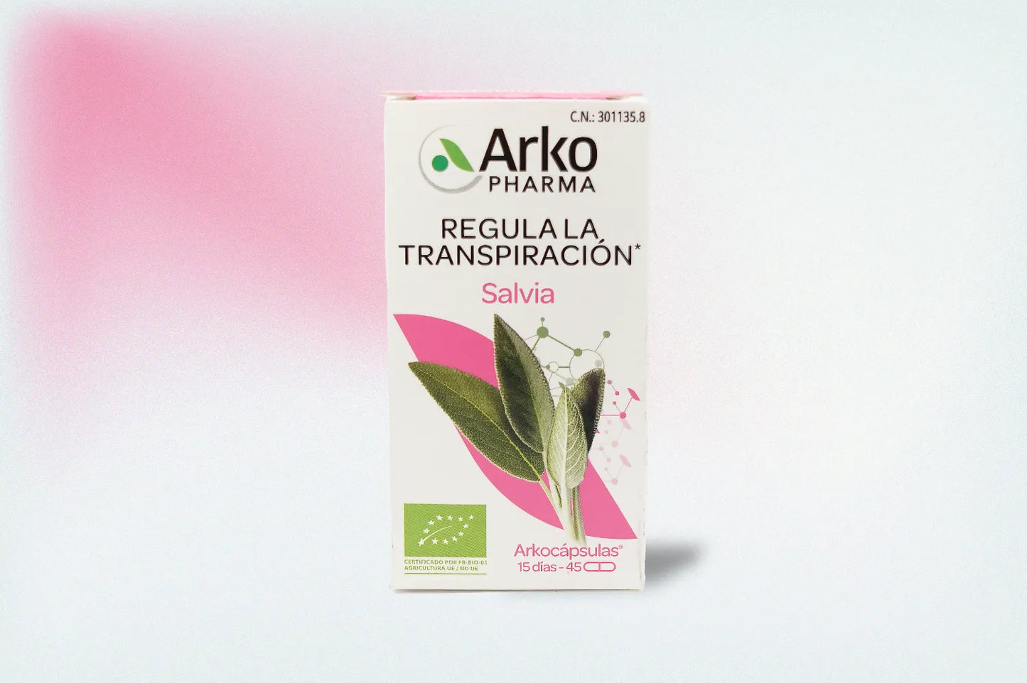 SALVIA ARKOPHARMA 45 CÁPSULAS – REGULACIÓN NATURAL DE LA TRANSPIRACIÓN EXCESIVA