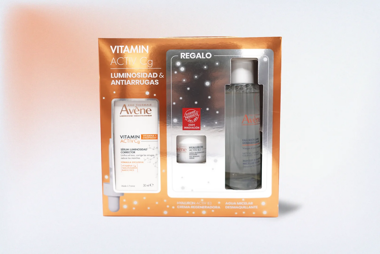 AVÈNE VITAMIN ACTIV Cg COFRE CON SÉRUM 30ML + CREMA HYALURON B3 15ML + AGUA MICELAR 100ML