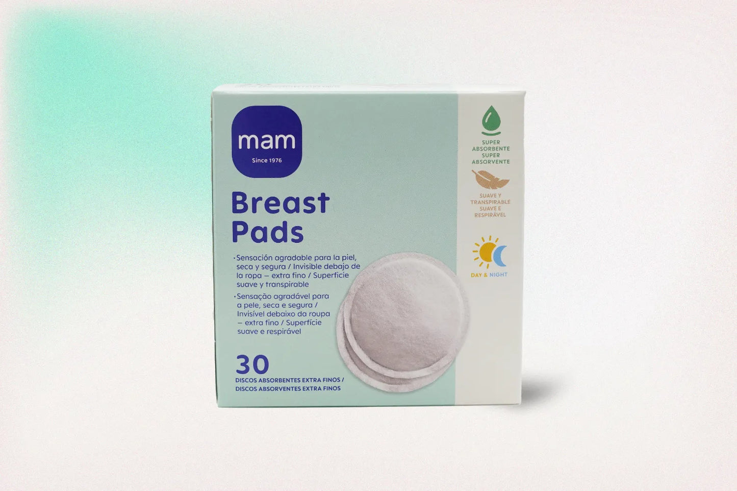 DISCOS ABSORBENTES LACTANCIA MAM BREAST PADS 30