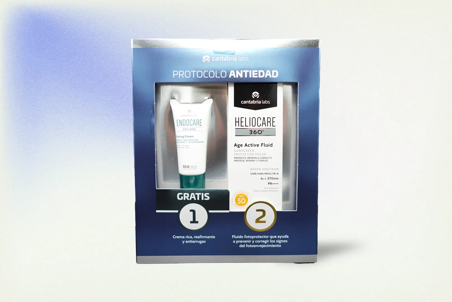 CANTABRIA LABS PROTOCOLO ANTIEDAD: FIRMING CREAM & AGE ACTIVE FLUID