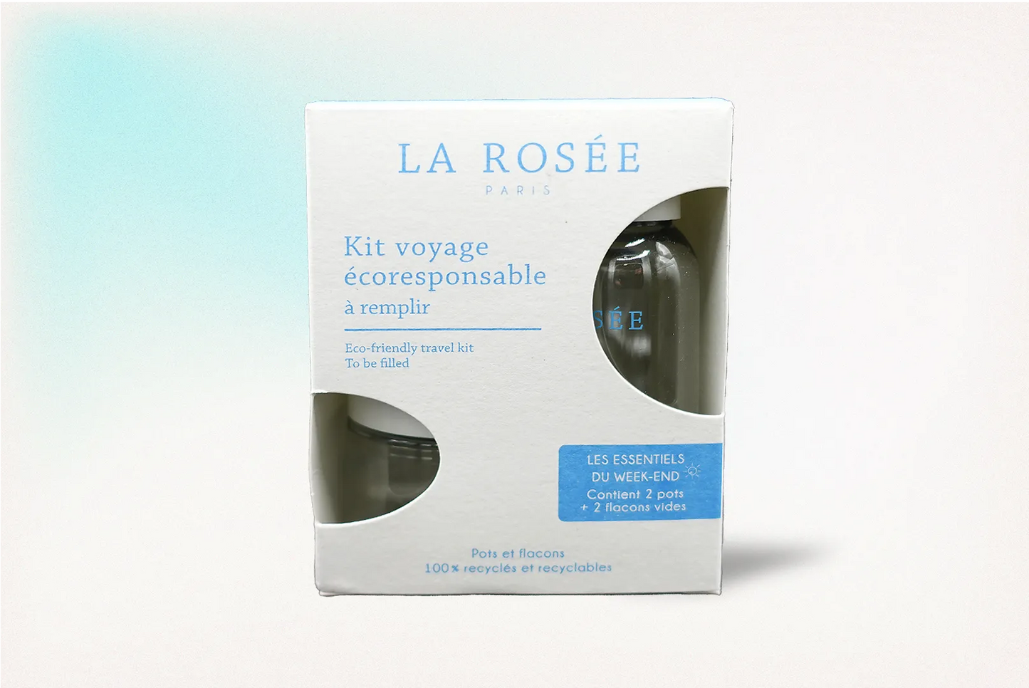 LA ROSÉE KIT DE VIAJE ECORRESPONSABLE (2 BOTES + 2 FRASCOS VACÍOS)