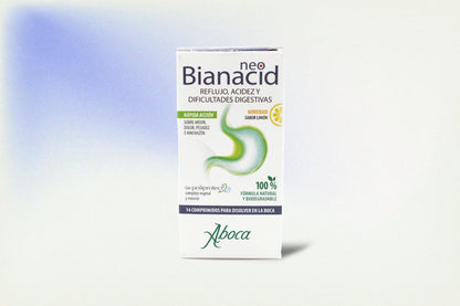 NEO BIANACID LIMÓN 14 COMPRIMIDOS – ALIVIO NATURAL DEL REFLUJO Y LA ACIDEZ CON SABOR REFRESCANTE