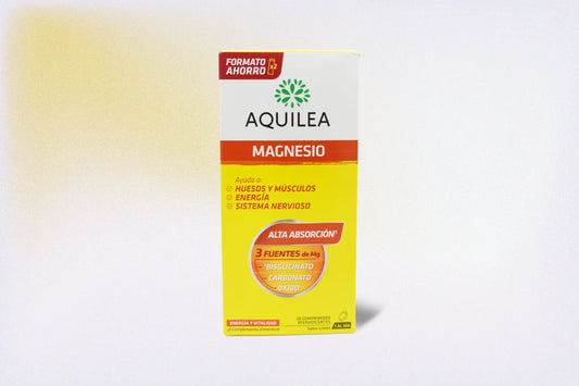 AQUILEA MAGNESIO 28 COMPRIMIDOS EFERVESCENTES SABOR LIMÓN – ENERGÍA, MÚSCULOS Y BIENESTAR NERVIOSO
