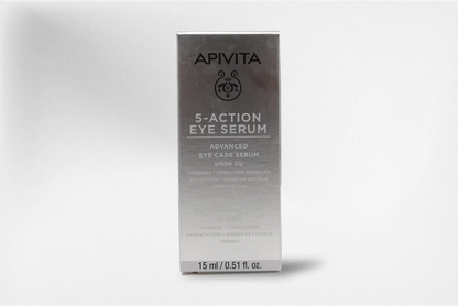 APIVITA 5-ACTION SÉRUM CONTORNO DE OJOS ANTIARRUGAS Y ANTIFATIGA – 15 ML