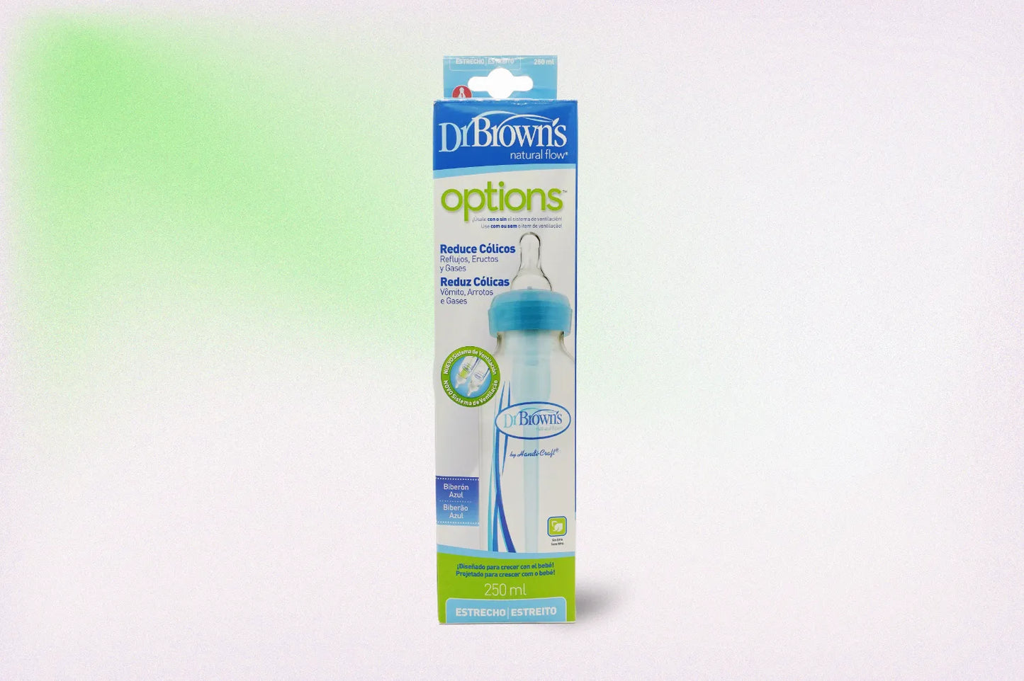 BIBERON DR BROWN'S B/ ESTRE SILI AZUL 0M+ 250 ML