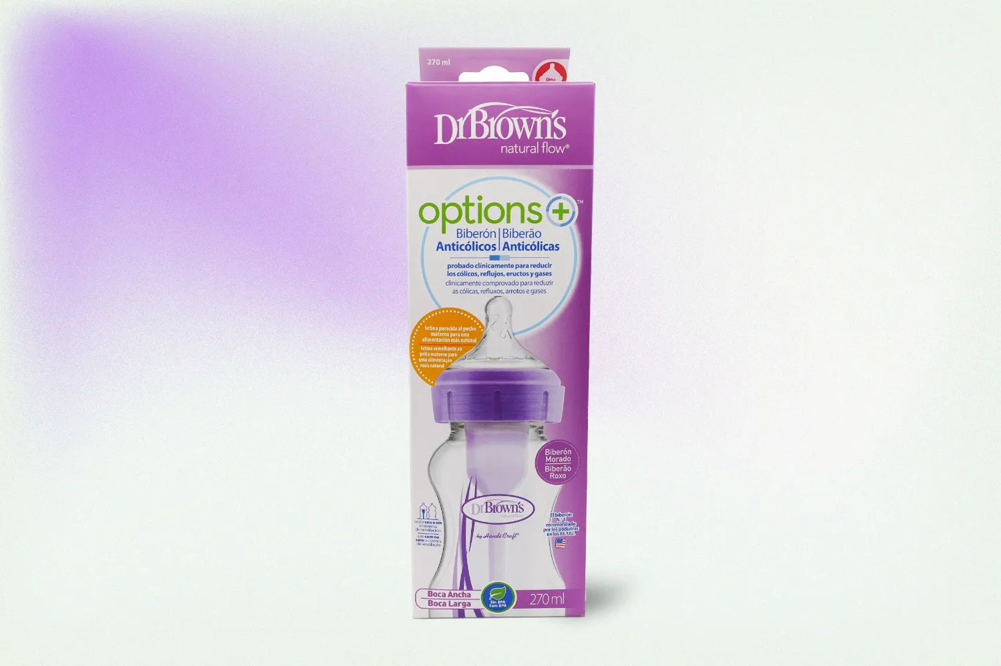 BIBERON BA DR BROWN´S MORADO 270 ML