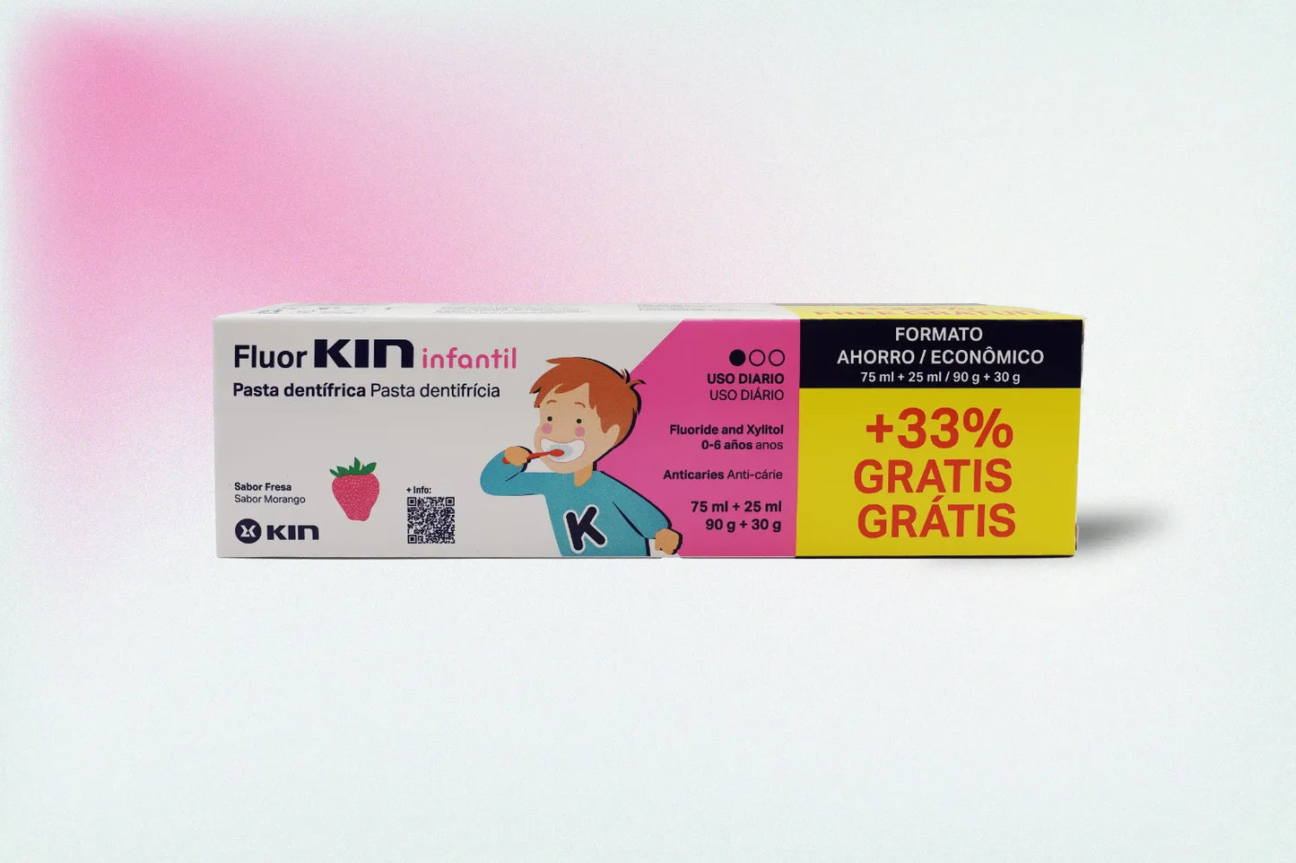 KIN FLUOR INFANTIL PASTA DENTÍFRICA FRESA 50ML