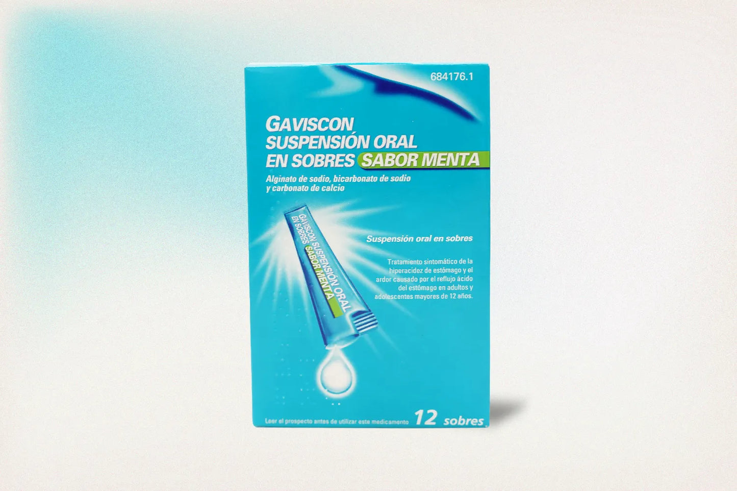 GAVISCON SUSPENSIÓN ORAL EN SOBRES SABOR MENTA 12 SOBRES