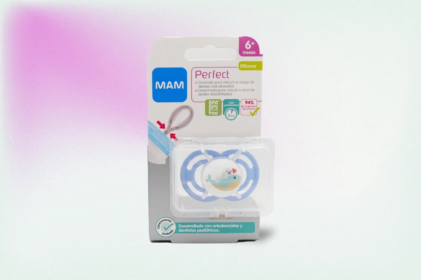 CHUPETE MAM PERFECT SILICONA FISIO 6+ 1 UN