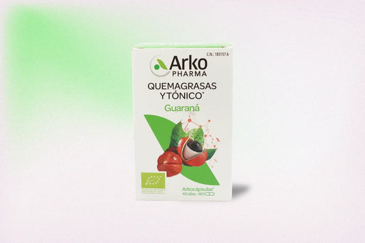 GUARANÁ ARKOPHARMA 80 CÁPSULAS – ENERGÍA NATURAL Y APOYO EN LA QUEMA DE GRASAS